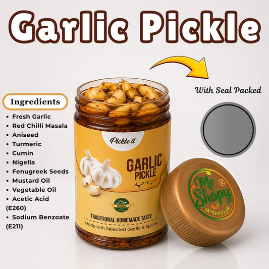 Garlic Pickle (Lehsan Achar) Ingredients – Fresh Garlic, Oil & Traditional Spices