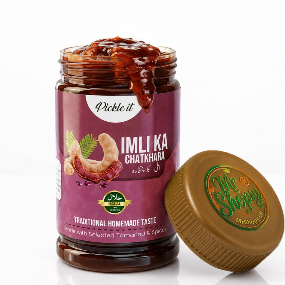 Imli Ki Chatni Tamarind Chutney Jar on White Background by MrShopy
