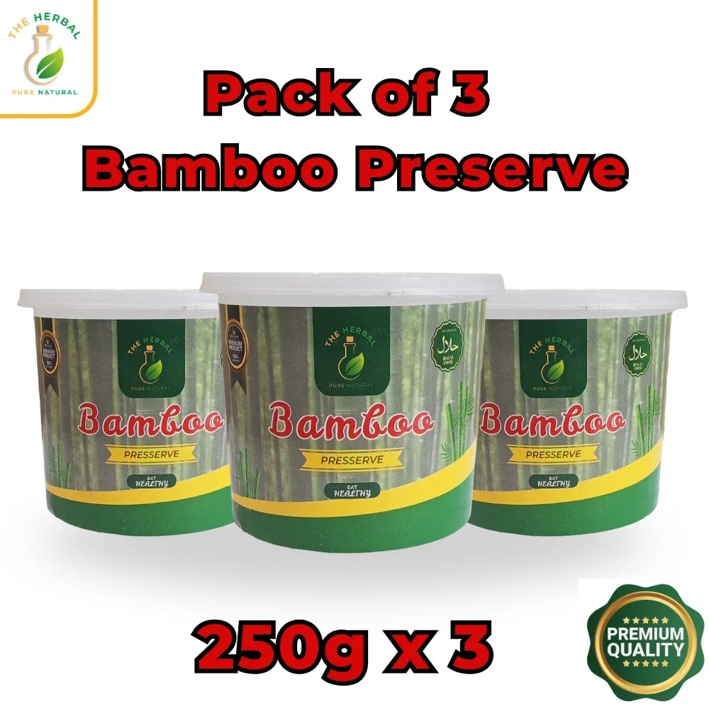MrShopy Pack of 3 Bans Ka Murabba (Bamboo Preserve) 250g Jar – Traditional Bamboo Preserve