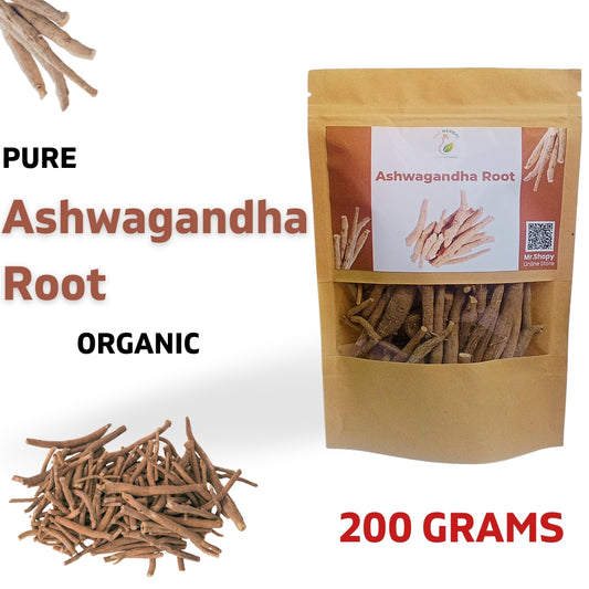 Premium Ashwagandha Root (Asgandh Jad) 200g Whole Herbal Root