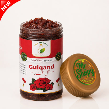 Gulqand (Rose Preserve) 500g Jar White Background Product Image