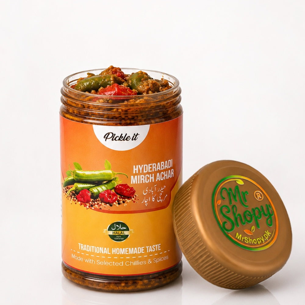 Hyderabadi Mirch Achar 450g Jar White Background Product Image