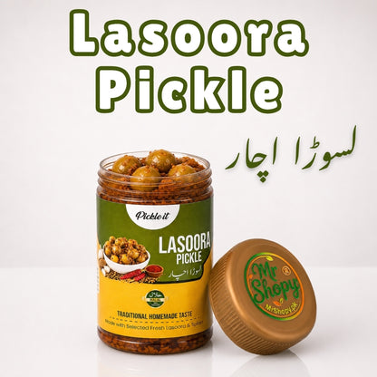 MrShopy Lasora Pickle (Lasooray Ka Achar) 450g Jar – Traditional Pakistani Pickle