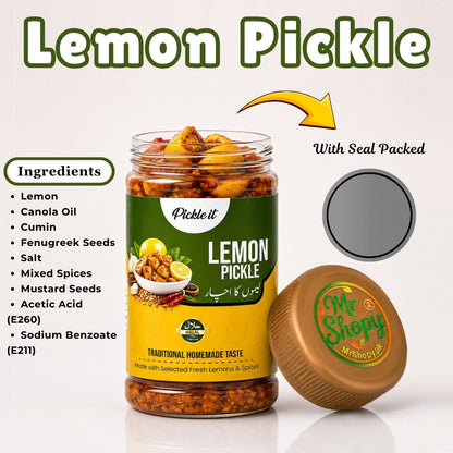Lemon Pickle (Nimbu ka Achar) Ingredients – Lemon, Cumin, Fenugreek & Mustard Seeds