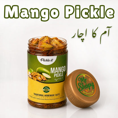 MrShopy Mango Pickle (Aam ka Achar) 450g Jar – Traditional Pakistani Pickle