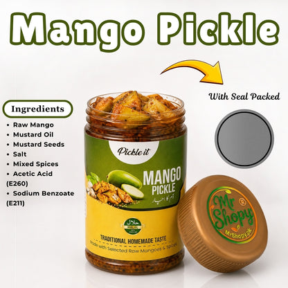 Mango Pickle (Aam ka Achar) Ingredients – Raw Mango, Oil & Traditional Spices