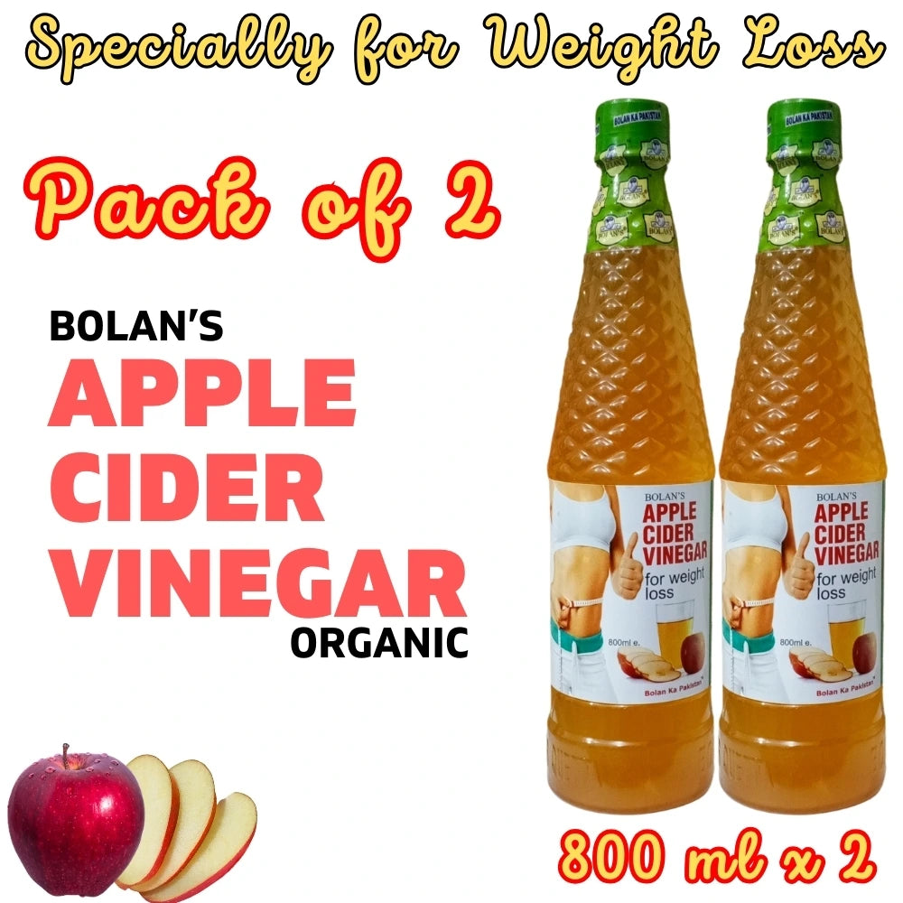 Pack of 2 Natural Apple Cider Vinegar 800ml (Saib Ka Sirka)