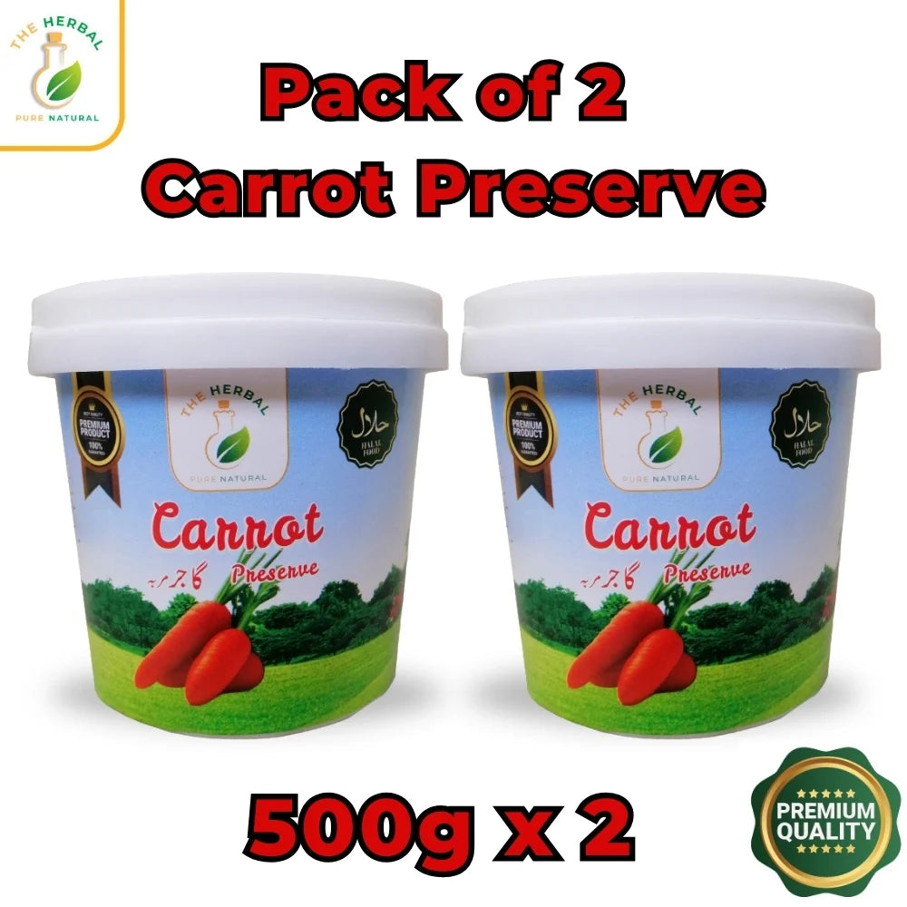 Pack of 2 Carrot Preserve (Gajar Ka Murabba) 500g – Traditional Gajar Murabba