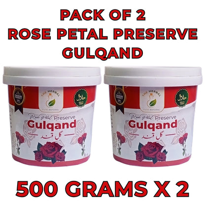 Pack of 2 Rose Preserve (Gulqand) 500g – Traditional Gul Qand Rose Preserve