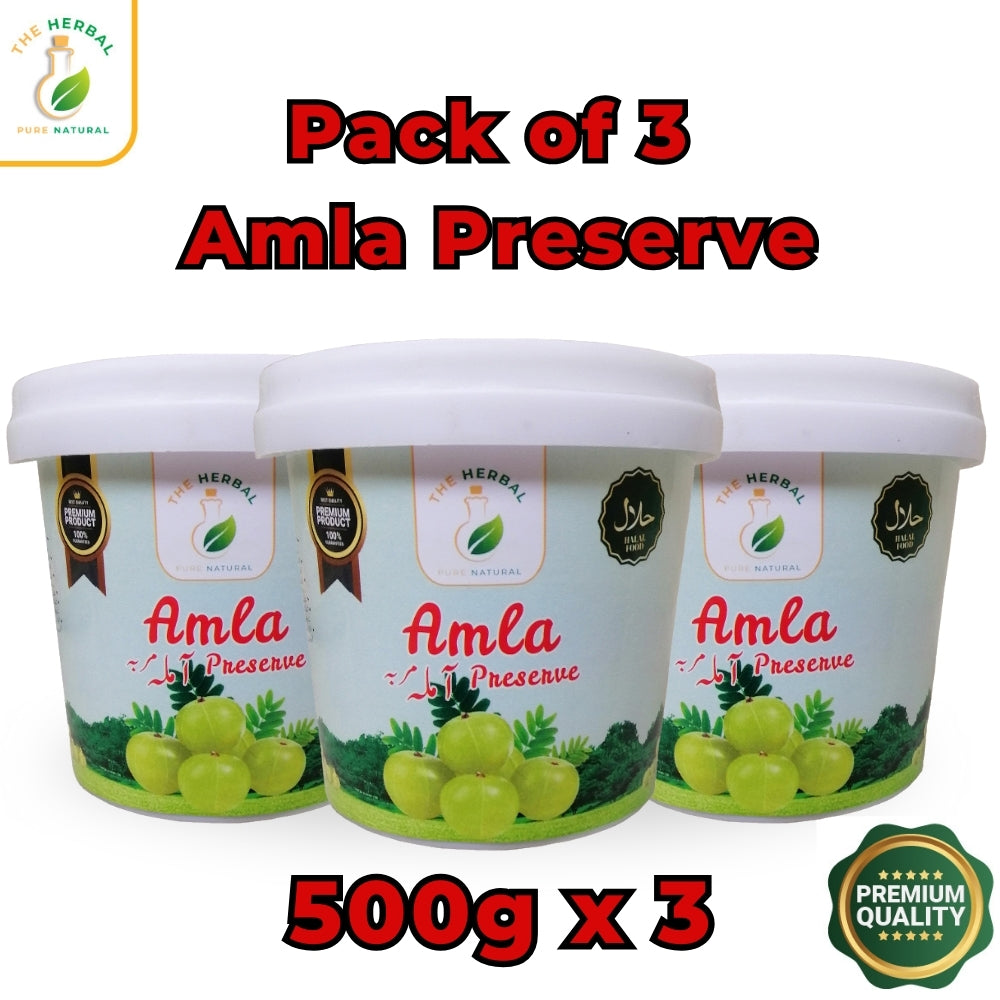 Pack of 3 Amla Preserve (Amla Murabba) 500g – Traditional Indian Gooseberry Preserve