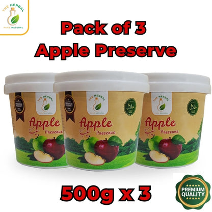 Pack of 3 Apple Preserve (Saib Ka Murabba) 500g – Traditional Apple Murabba